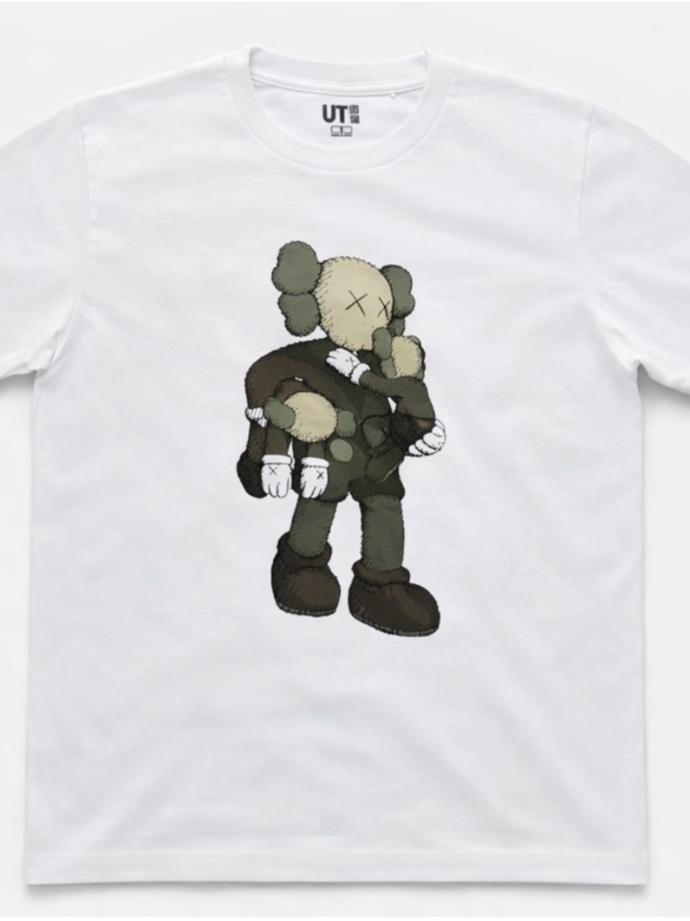 KAWS White Uniqlo UT Tee with Black Logo Print